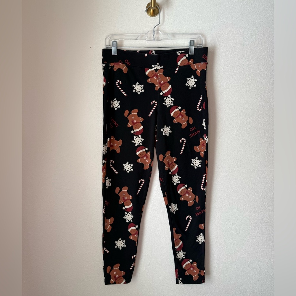 Torrid Size 1 Gingerbread Holiday Print Cotton Christmas Leggings
